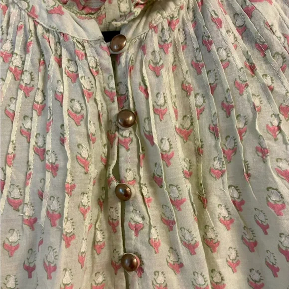 Cleobella Pastel Floral Ruffle Blouse - Picture 7 of 8